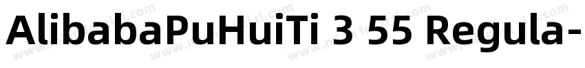 AlibabaPuHuiTi 3 55 Regula字体转换
